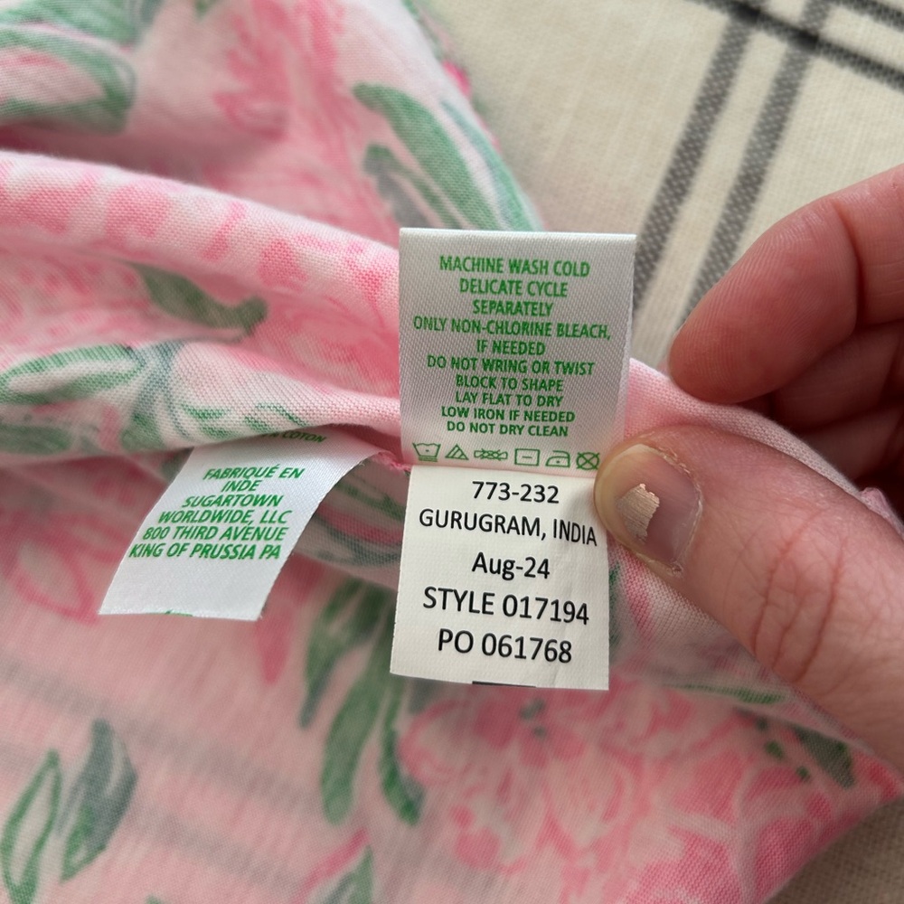 Lilly Pulitzer Hayes Dress Conch Shell Pink Koala La La Women’s Size XL - Picture 8 of 11
